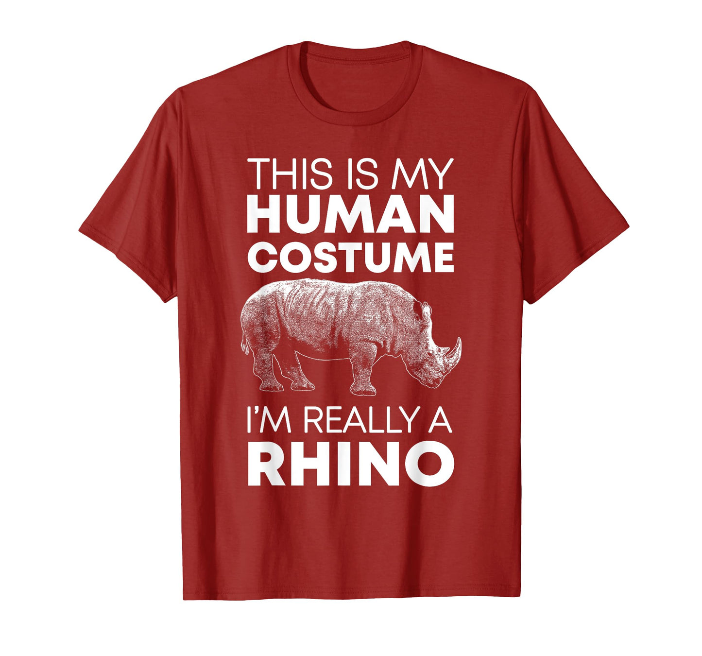 Funny Human Costume Rhino Vintage Rhinoceros Love T-Shirt