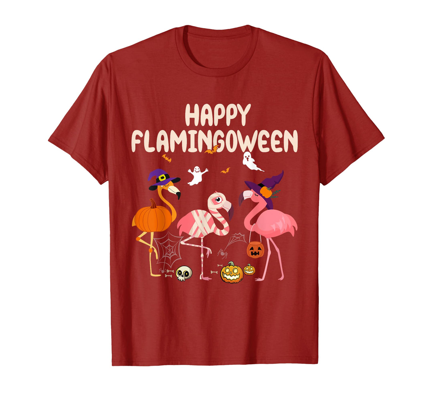 Halloween happy Flamingoween witch pumpkin mummy flamingo T-Shirt