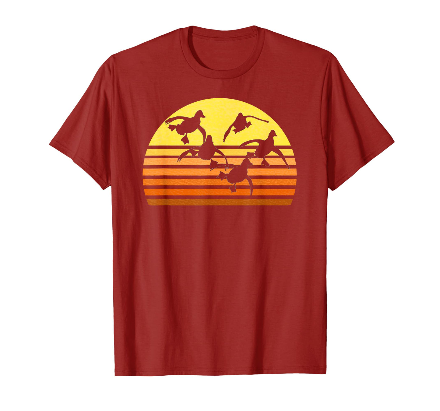 Duck Whisperer Fall Hunter Retro Sun Ducks Autumn Sky Gift T-Shirt