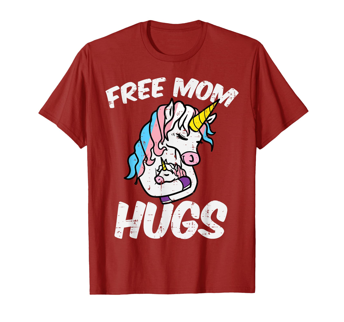 Mom Hugs Unicorn Transgender Trans Pride Flag Transsexual T-Shirt
