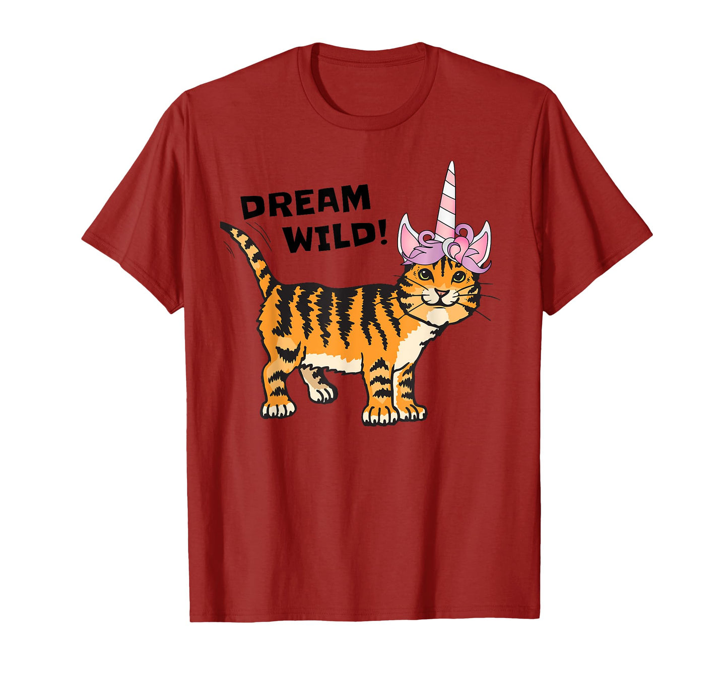 Dream Wild Cat Unicorn Tiger Lover T-Shirt, Caticorn Men Women Girls Kids T-Shirt