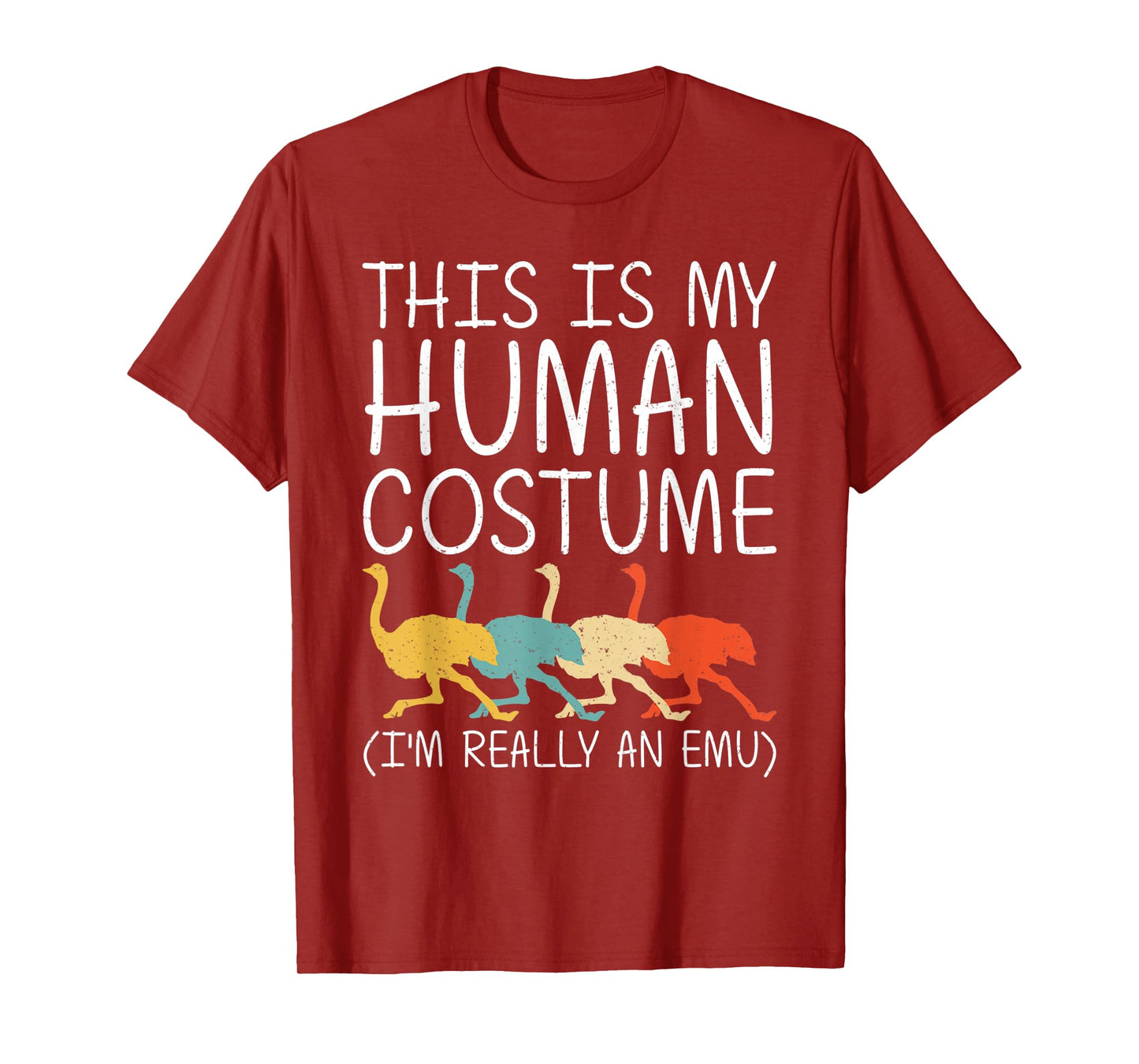 Emu Halloween Human Costume Ostrich Bird Rhea Easy DIY Gift T-Shirt
