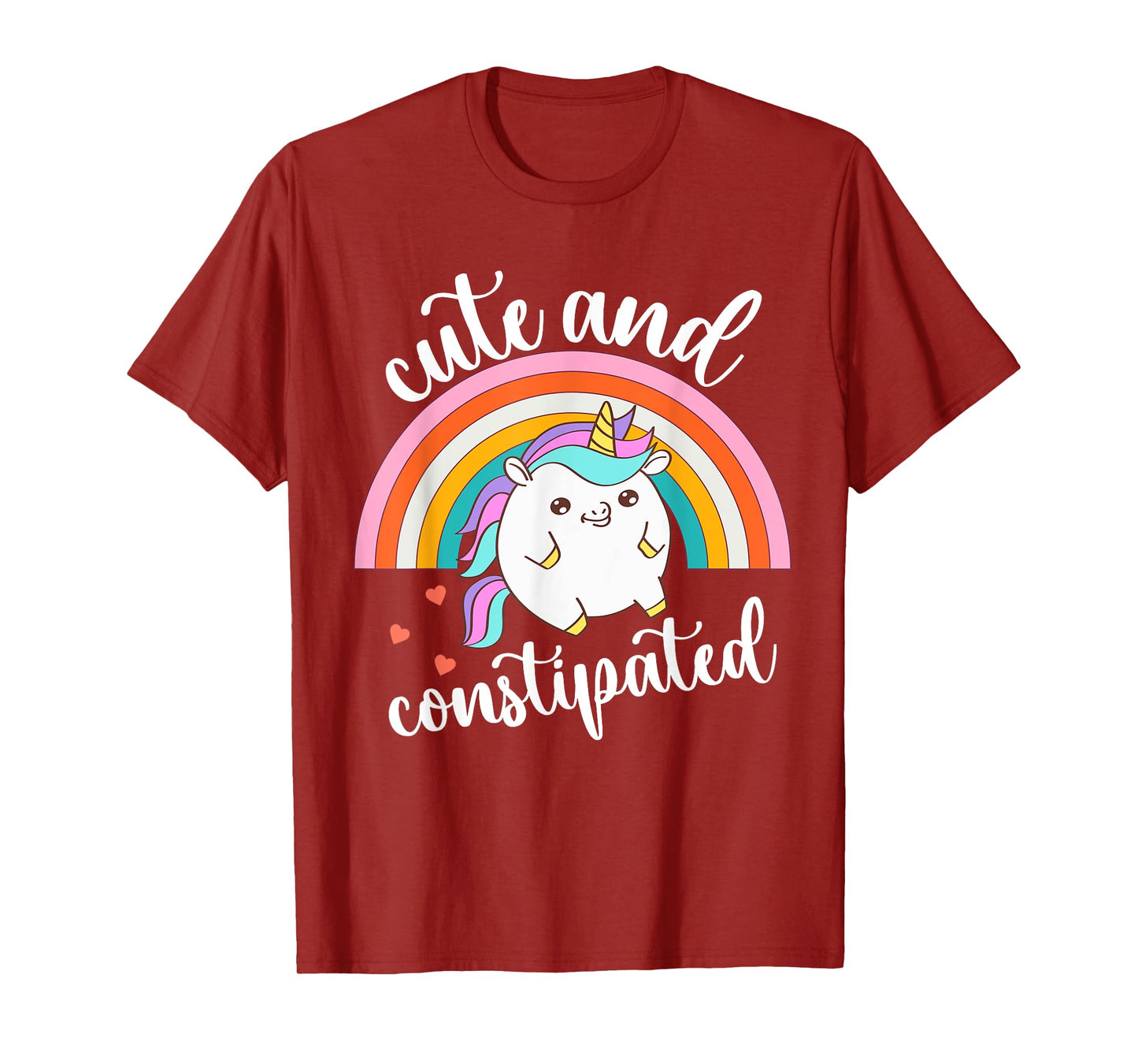 Funny Constipation IBS-C Tummy Ache Cute Constipated Unicorn T-Shirt