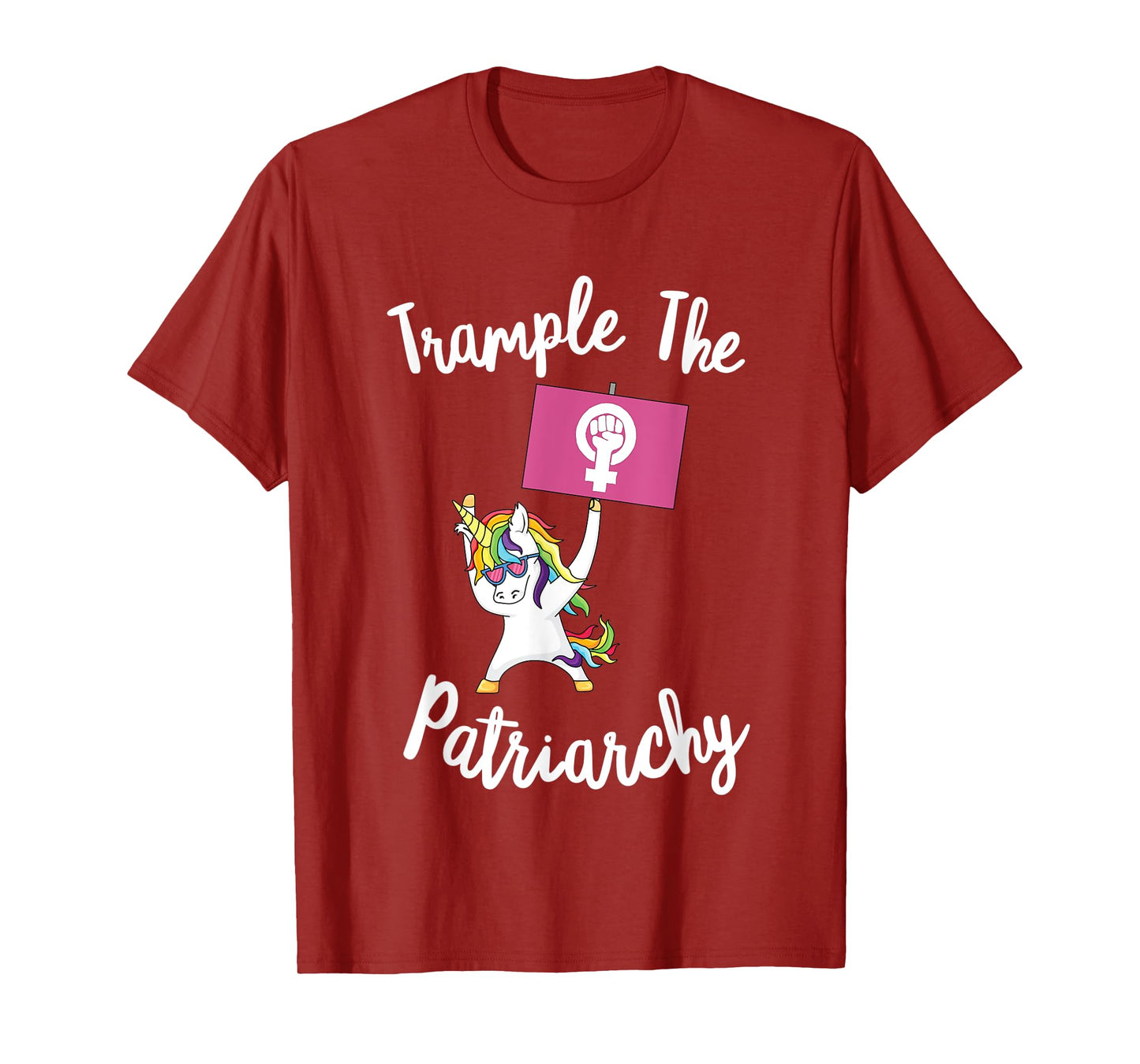 Feminist Unicorn Trample The Patriarchy Activist Flag Resist T-Shirt