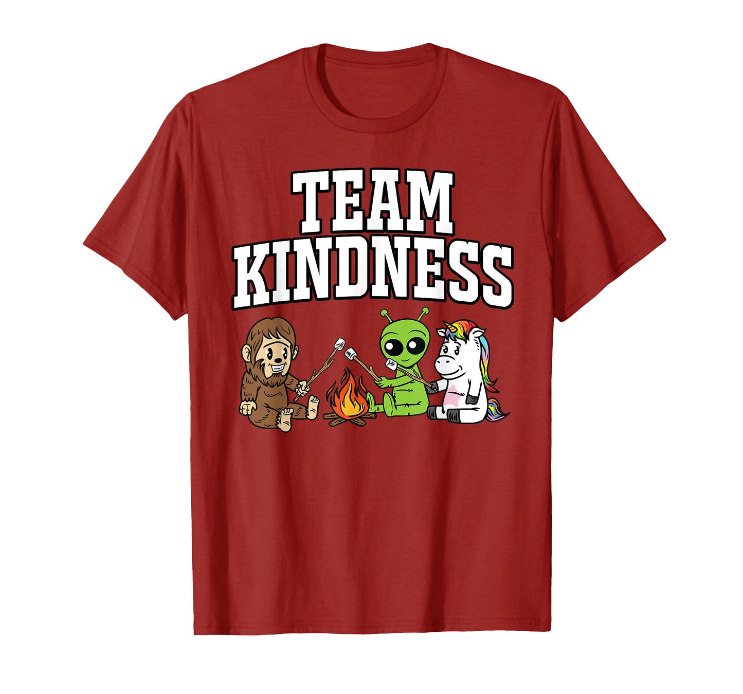 Team Kindness Sasquatch Alien Unicorn Teacher Shirt Gift Men Women Kids T-Shirt