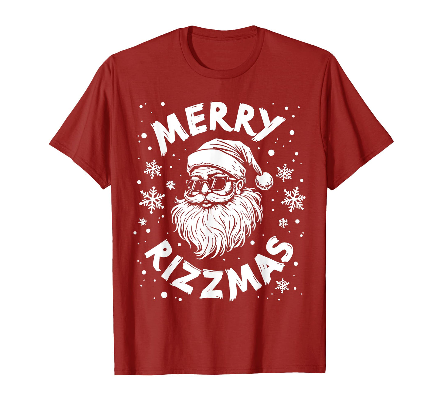 Merry Rizzmas Kids Teens School Funny Christmas Santa Claus T-Shirt