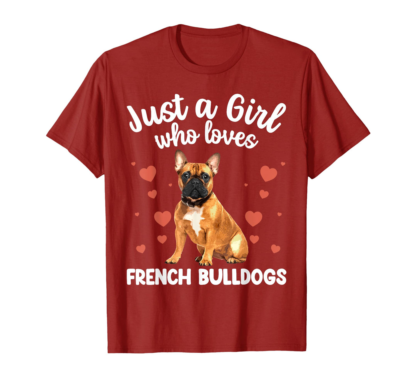 Funny French Bulldog Art For Women Girls Frenchie Bulldog T-Shirt
