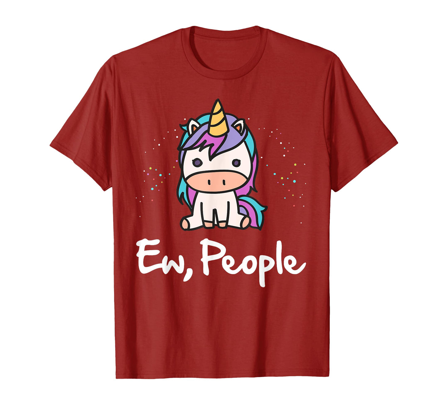 Ew People Anti-Social Cute Unicorn T-shirt T-Shirt
