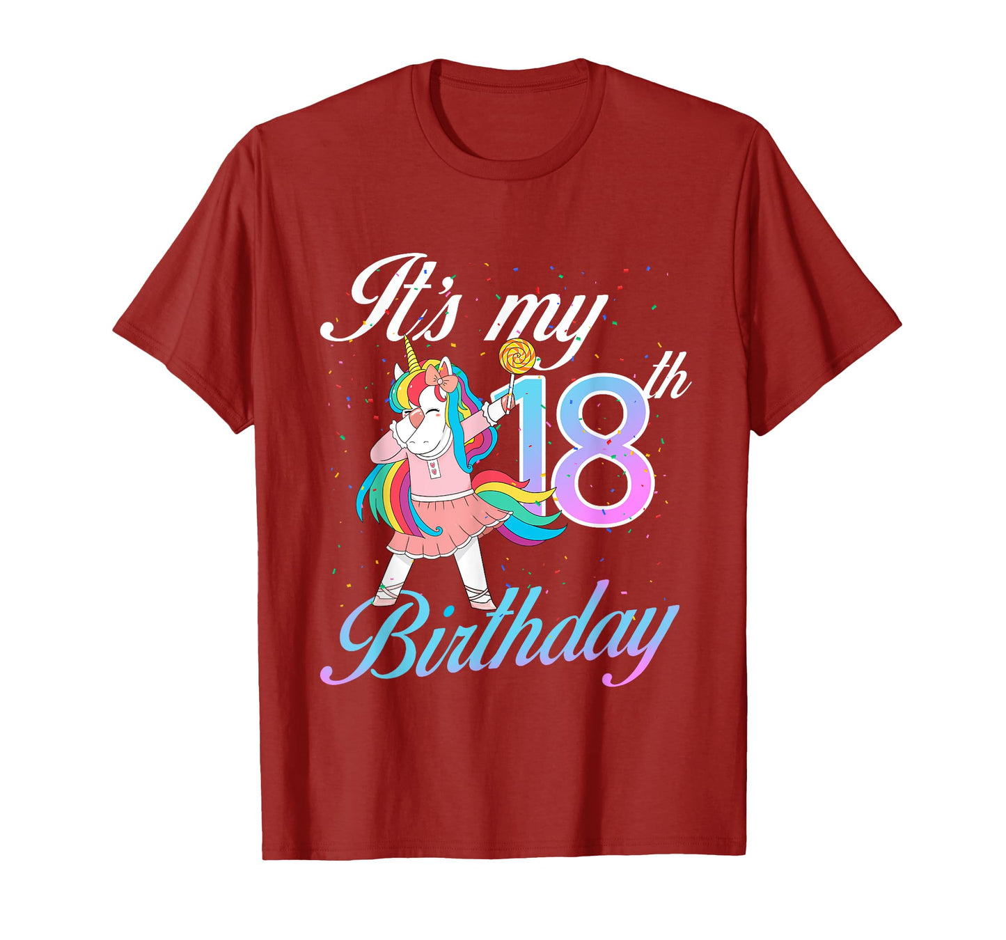 It's My 18th Birthday Unicorn 18 Years Old Bday T-Shirt