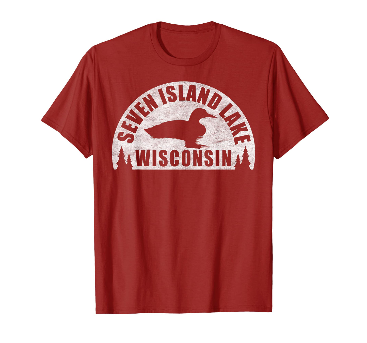 Seven Island Lake Northern Wisconsin Loon T-Shirt