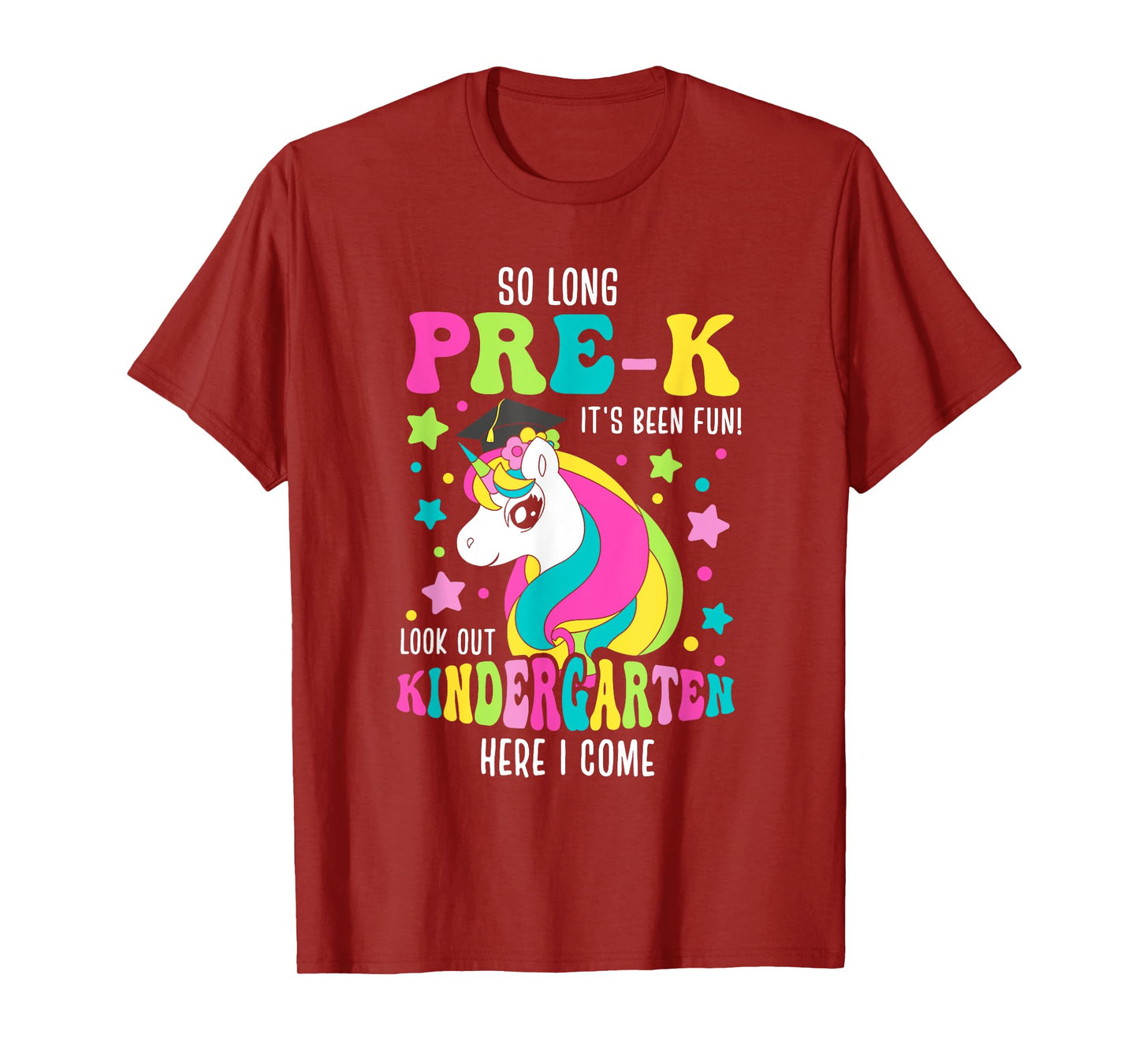So Long Pre-K Kindergarten Here I Come Unicorn Graduation T-Shirt