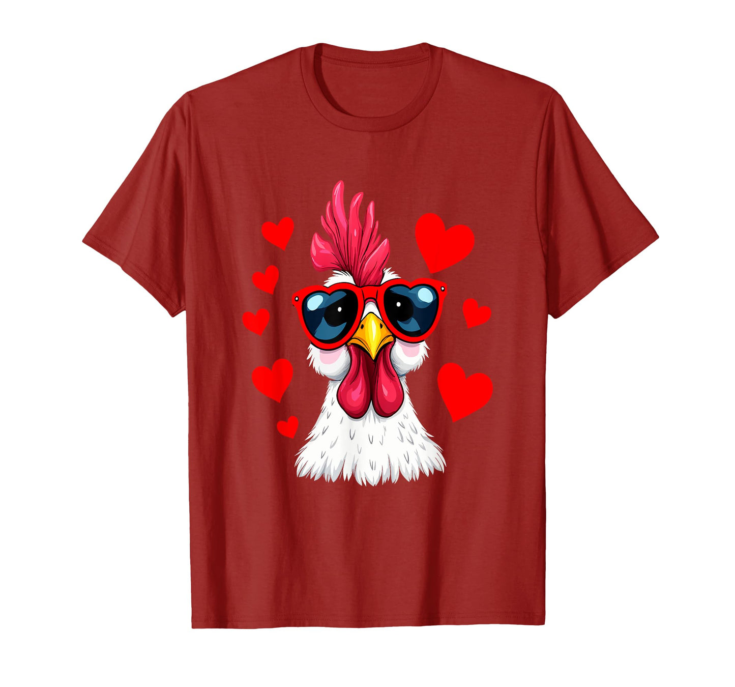 Funny Chicken Valentines Day Heart Chicken Couple T-Shirt