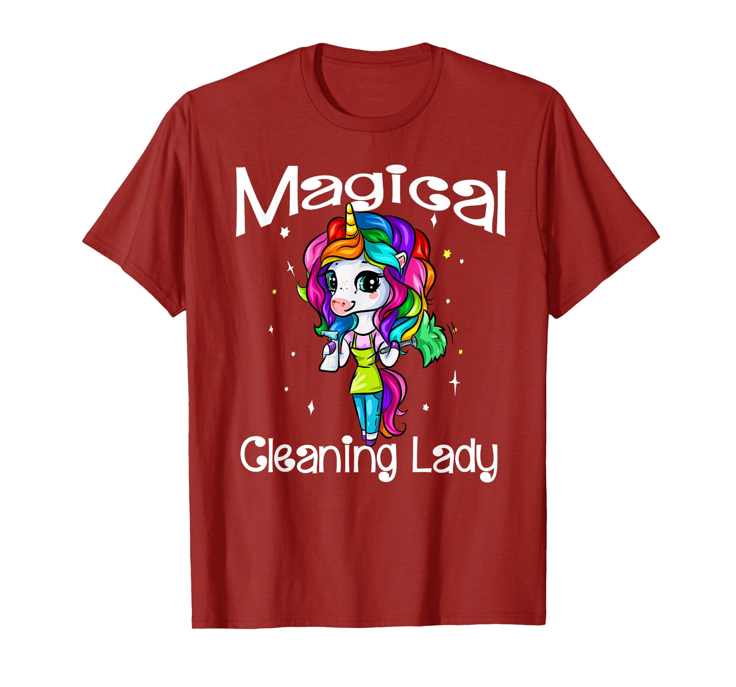 Magical Cleaning Lady Unicorn Girl Housekeeping Maid Service T-Shirt