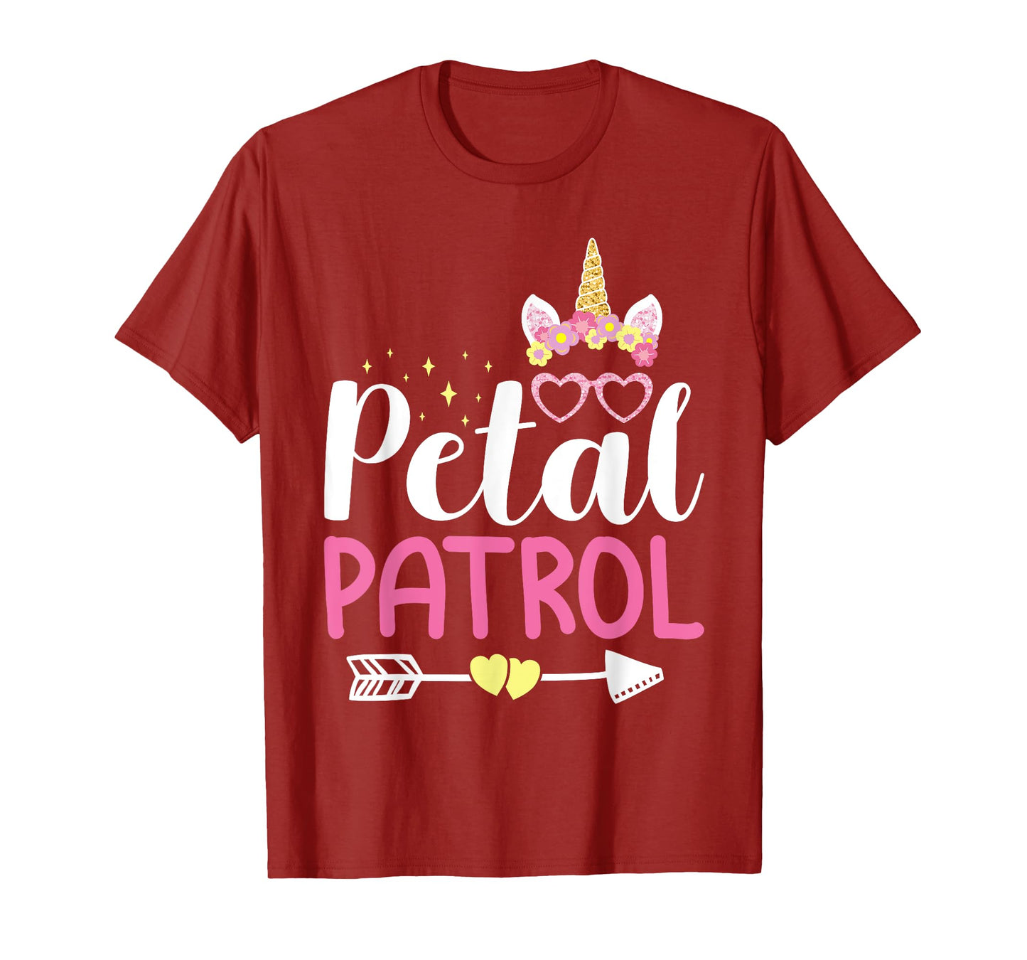 Petal Patrol Cute Girl Flowers Unicorn Wedding Bridal T-Shirt