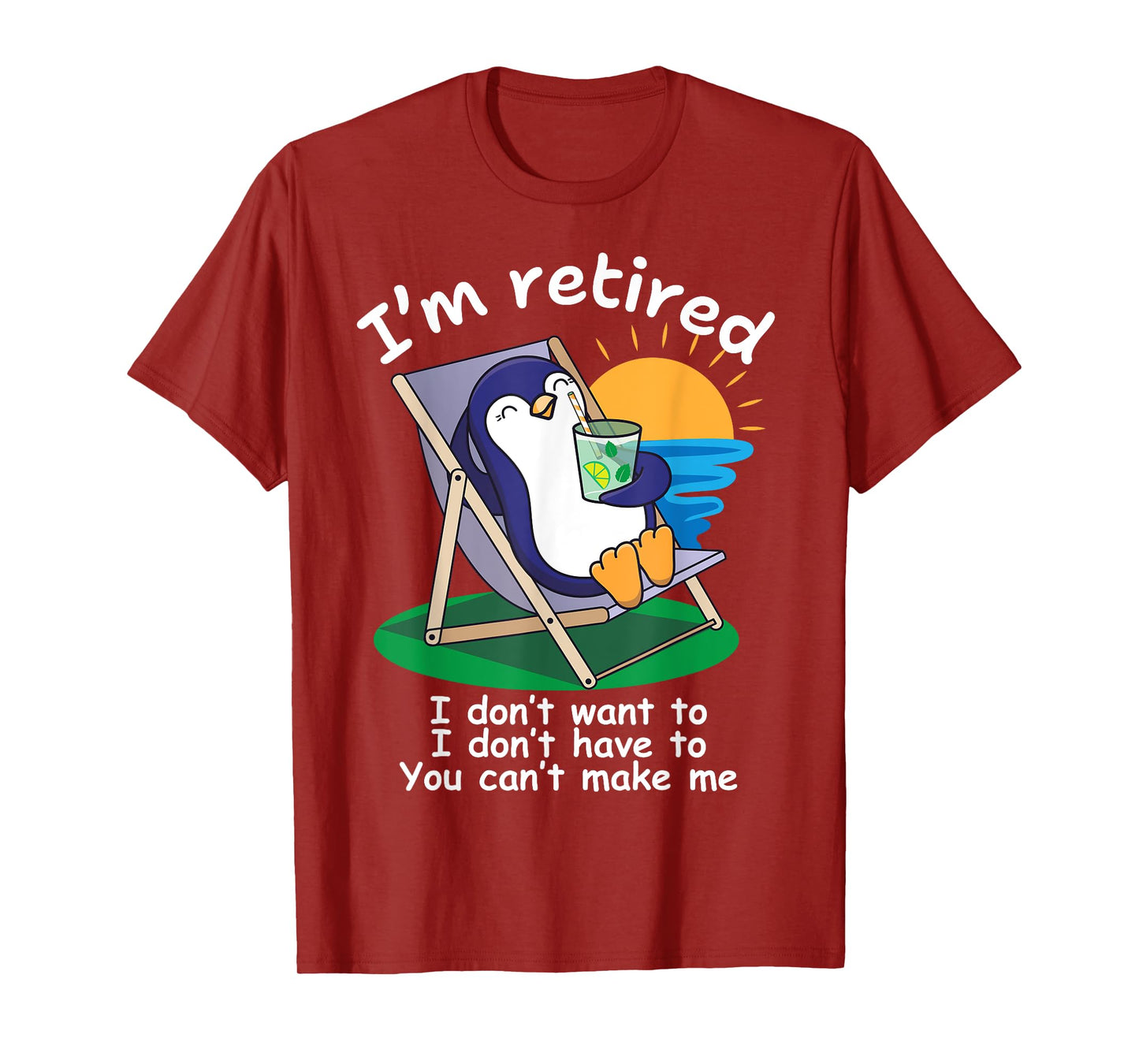 Funny Retired 2025 Penguin Vacation Retirement Party Outfit T-Shirt