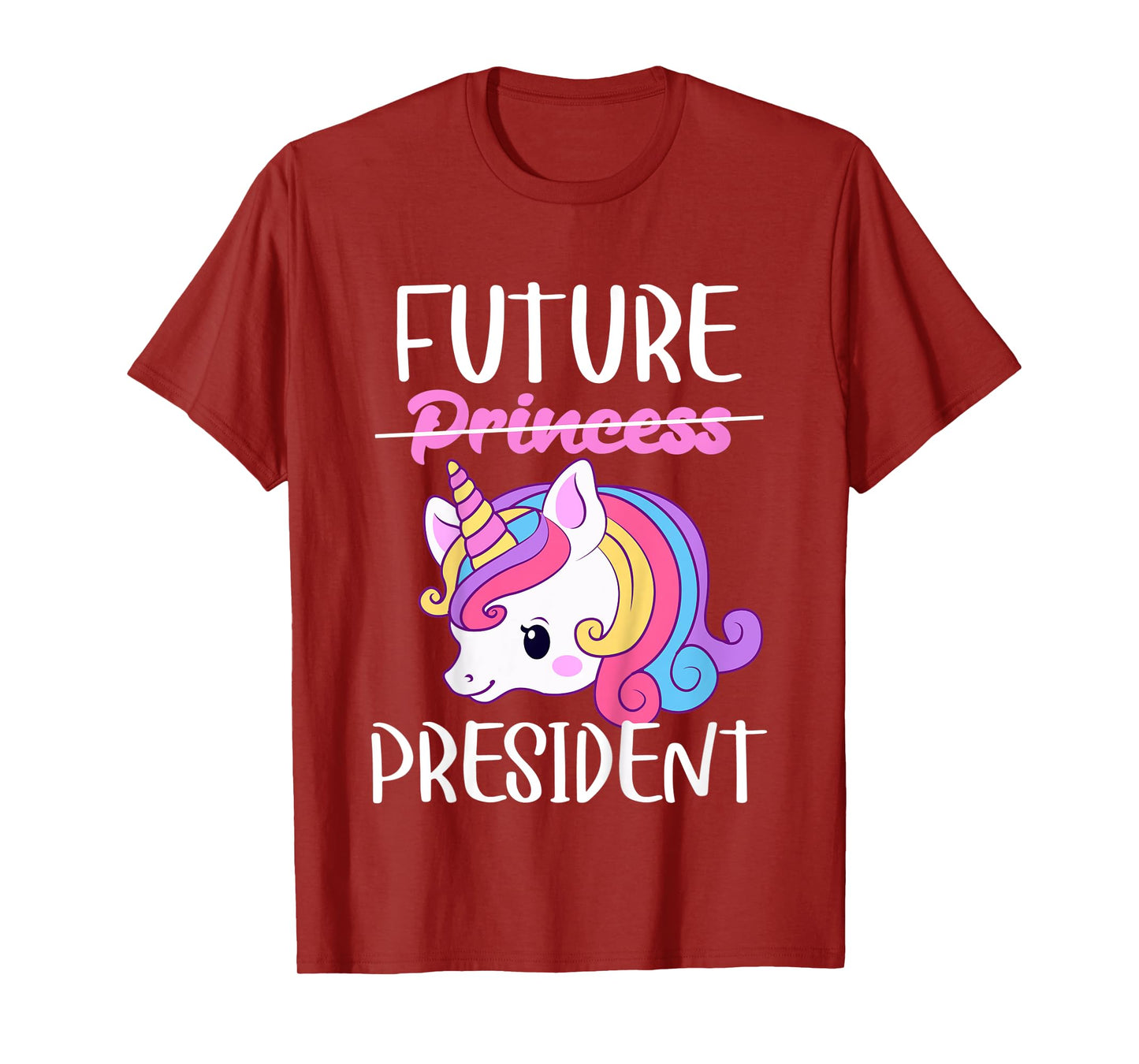 Kids Future President Girls Feminist Unicorn T-Shirt
