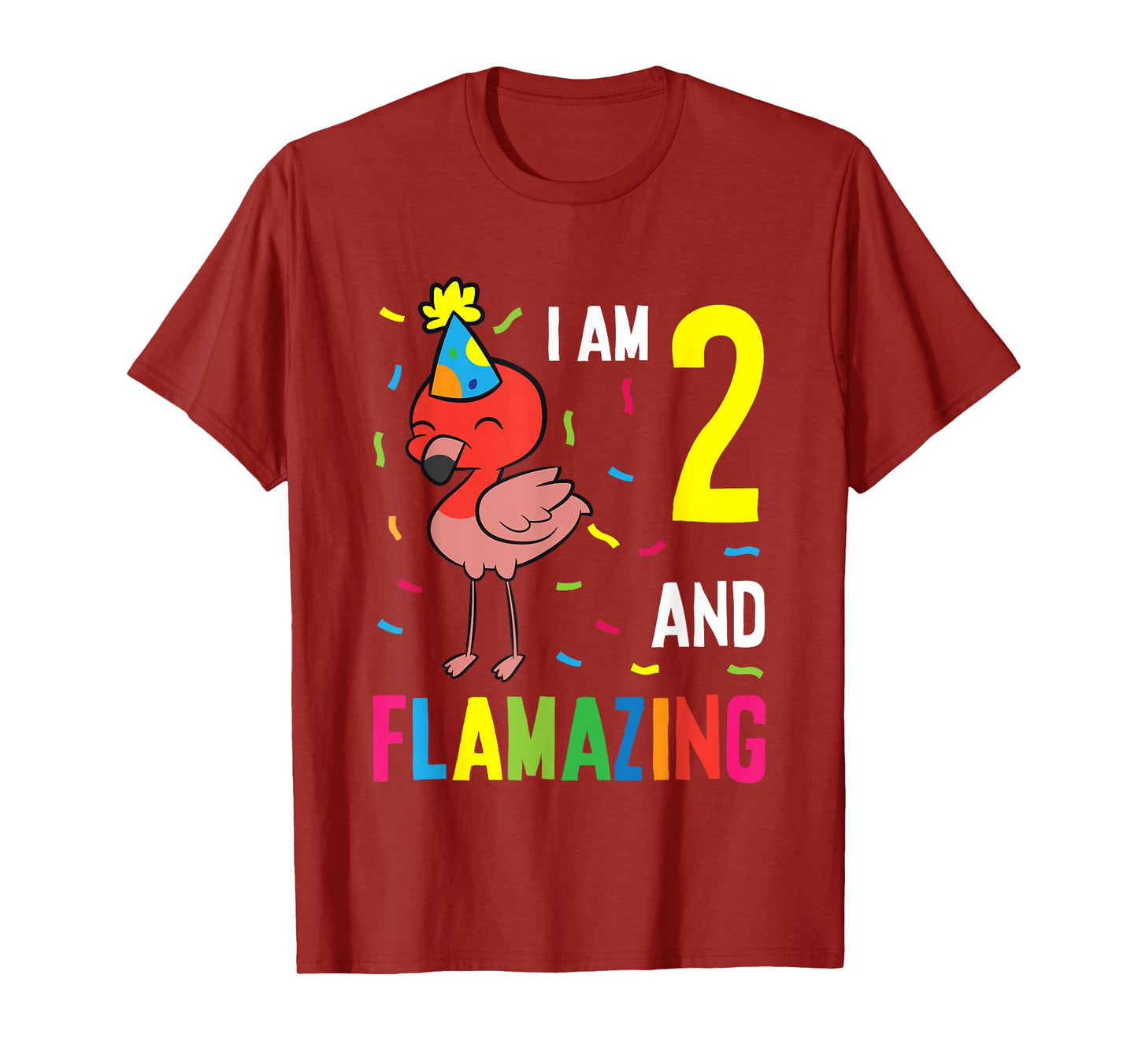 Flamingo 2nd Birthday I Am 2 And Flamazing T-Shirt
