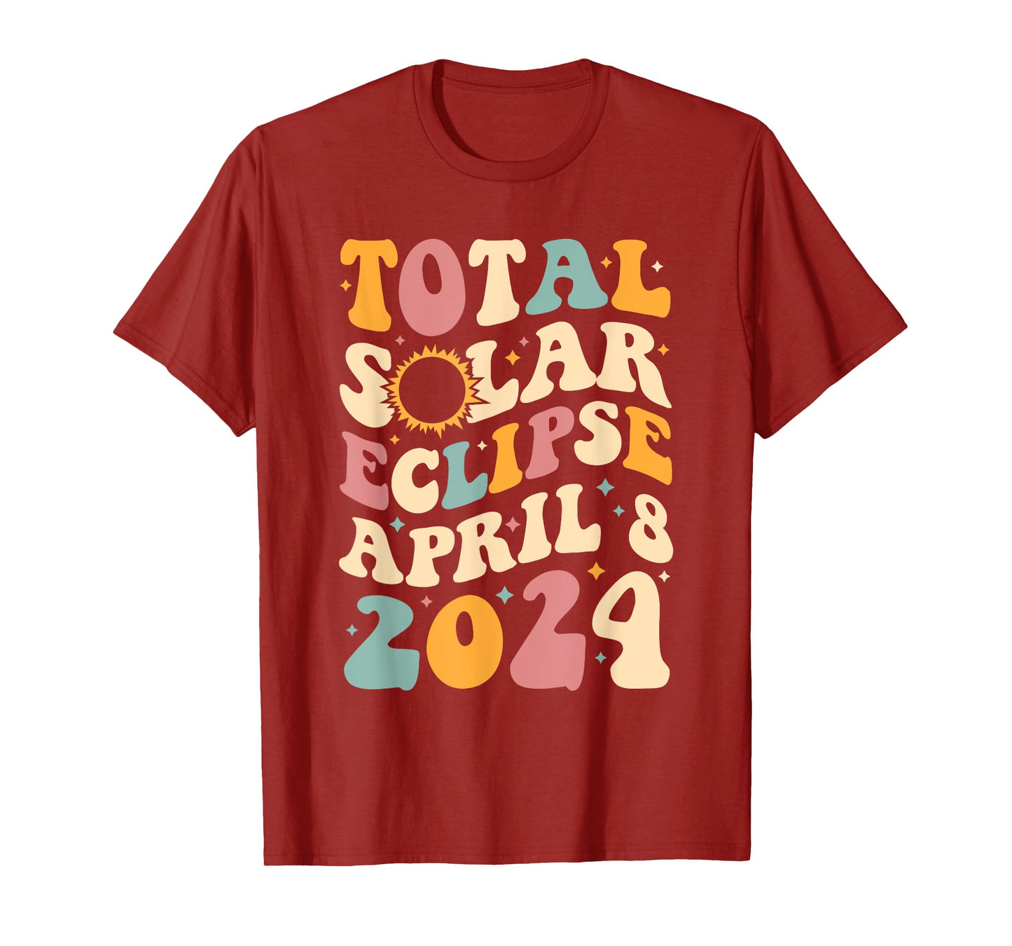 America Totality 04 08 24 Total Solar Eclipse 2024 Groovy T-Shirt