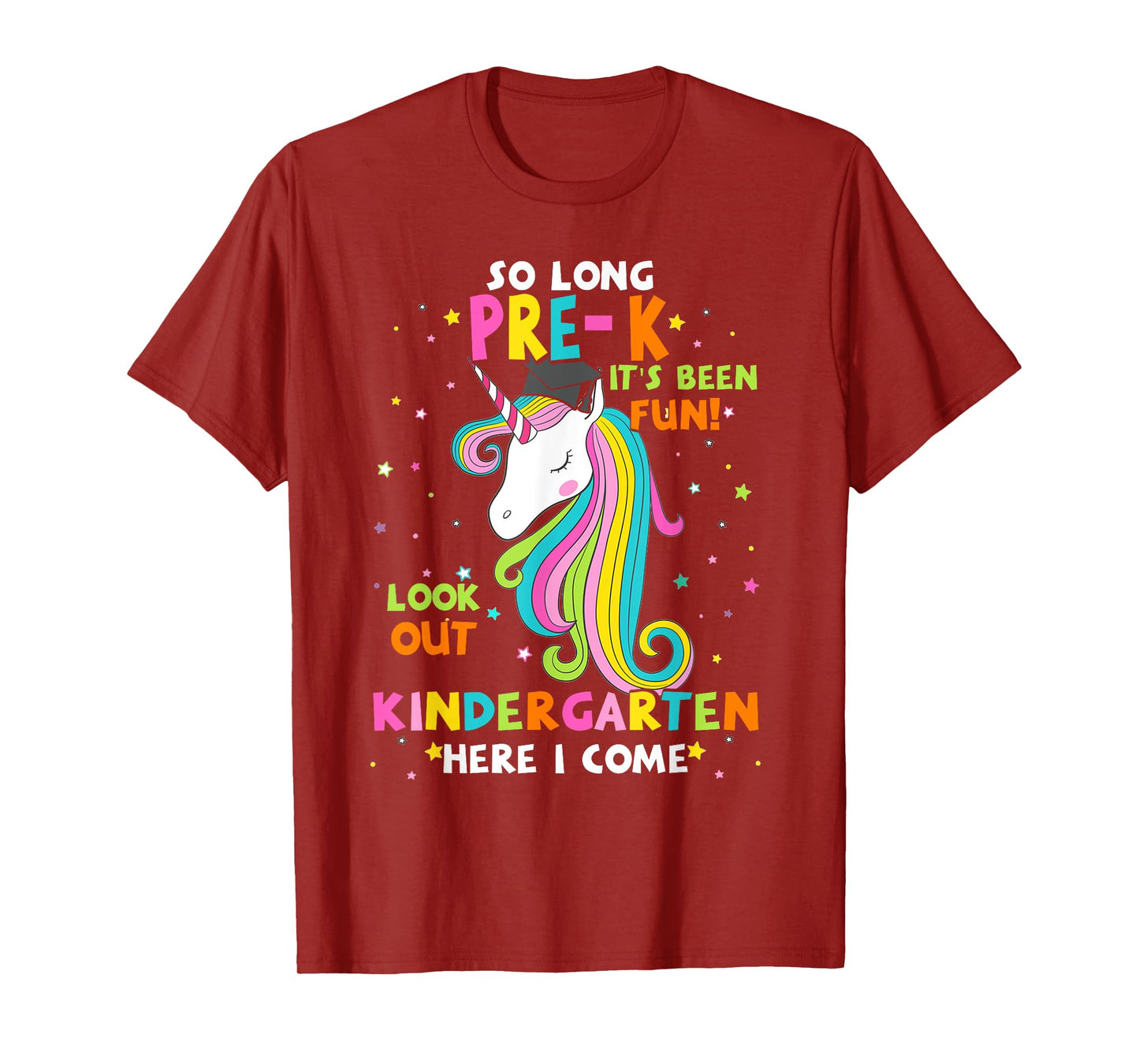 So Long Pre-K Kindergarten Here I Come Unicorn Graduation T-Shirt