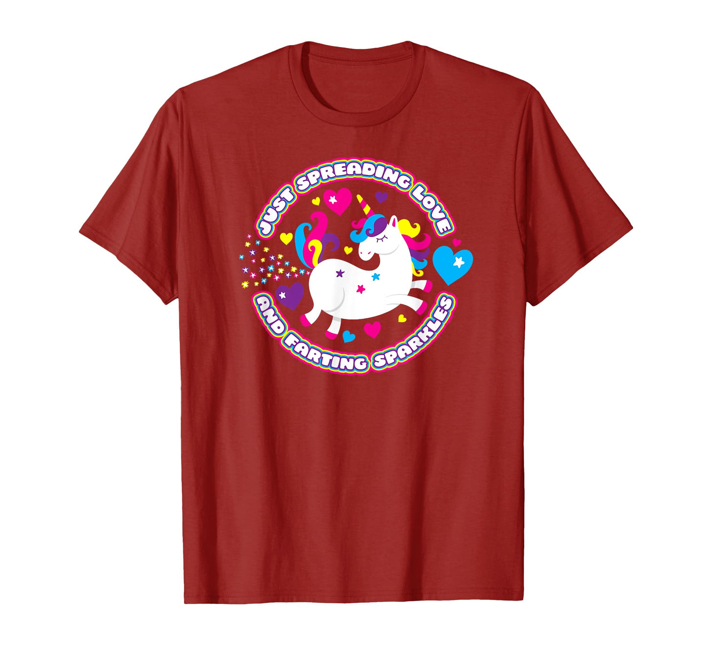 Unicorn Fart Shirt Just Spreading Love and Farting Sparkles T-Shirt