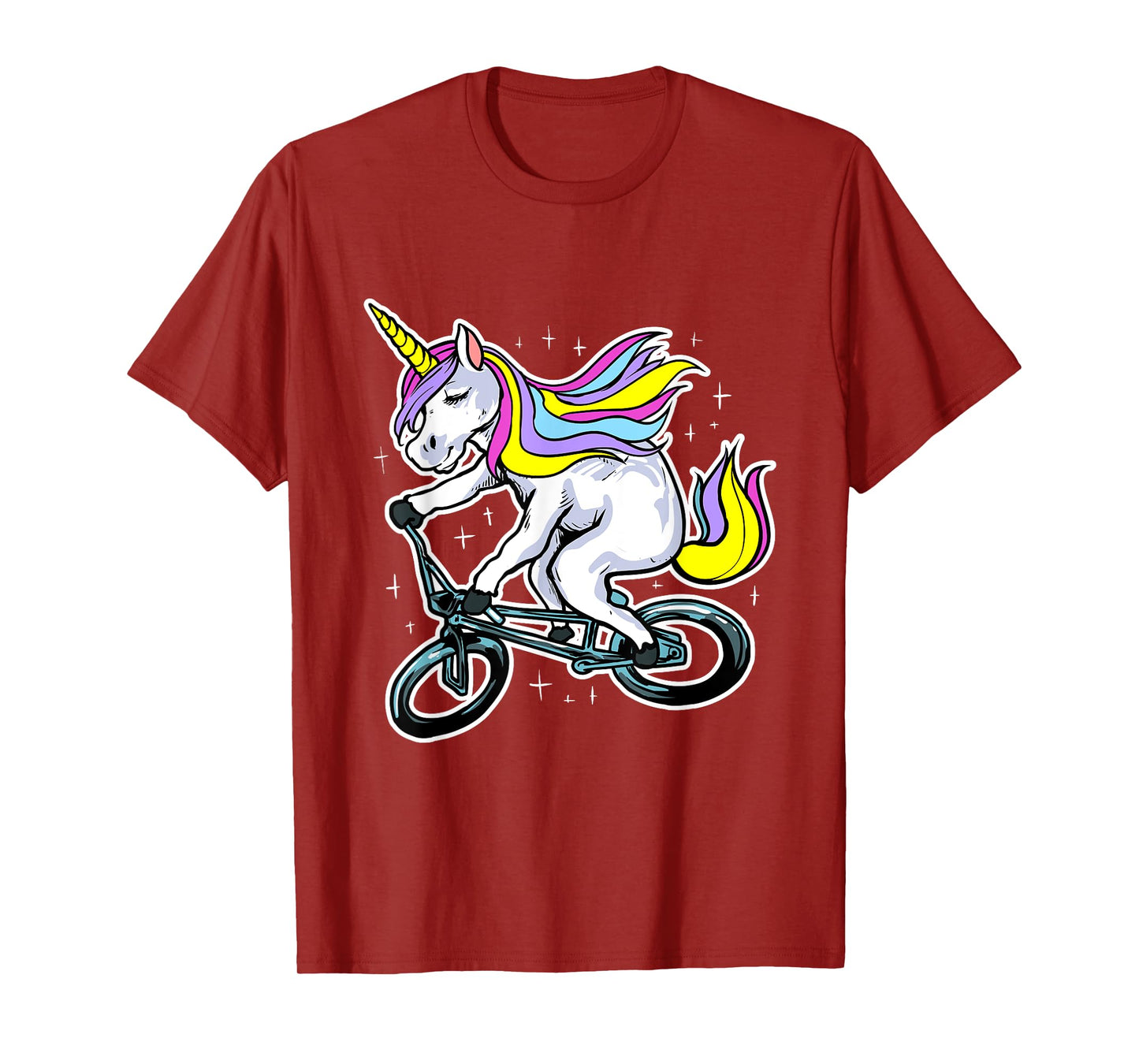 Funny Magic BMX Bike Bicycle Rider Unicorn Costume T-Shirt