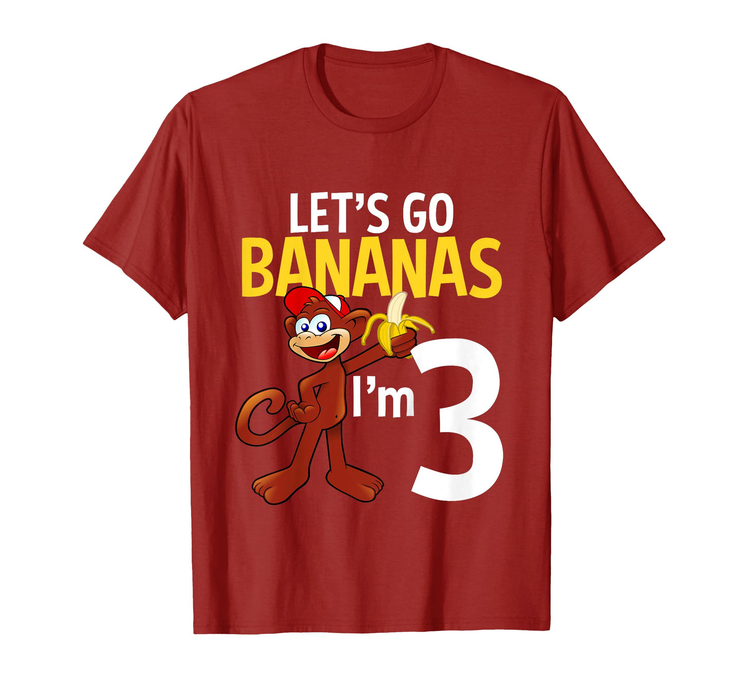 3 Year Old Monkey Birthday Party Zoo Animal Theme 3rd Gift T-Shirt