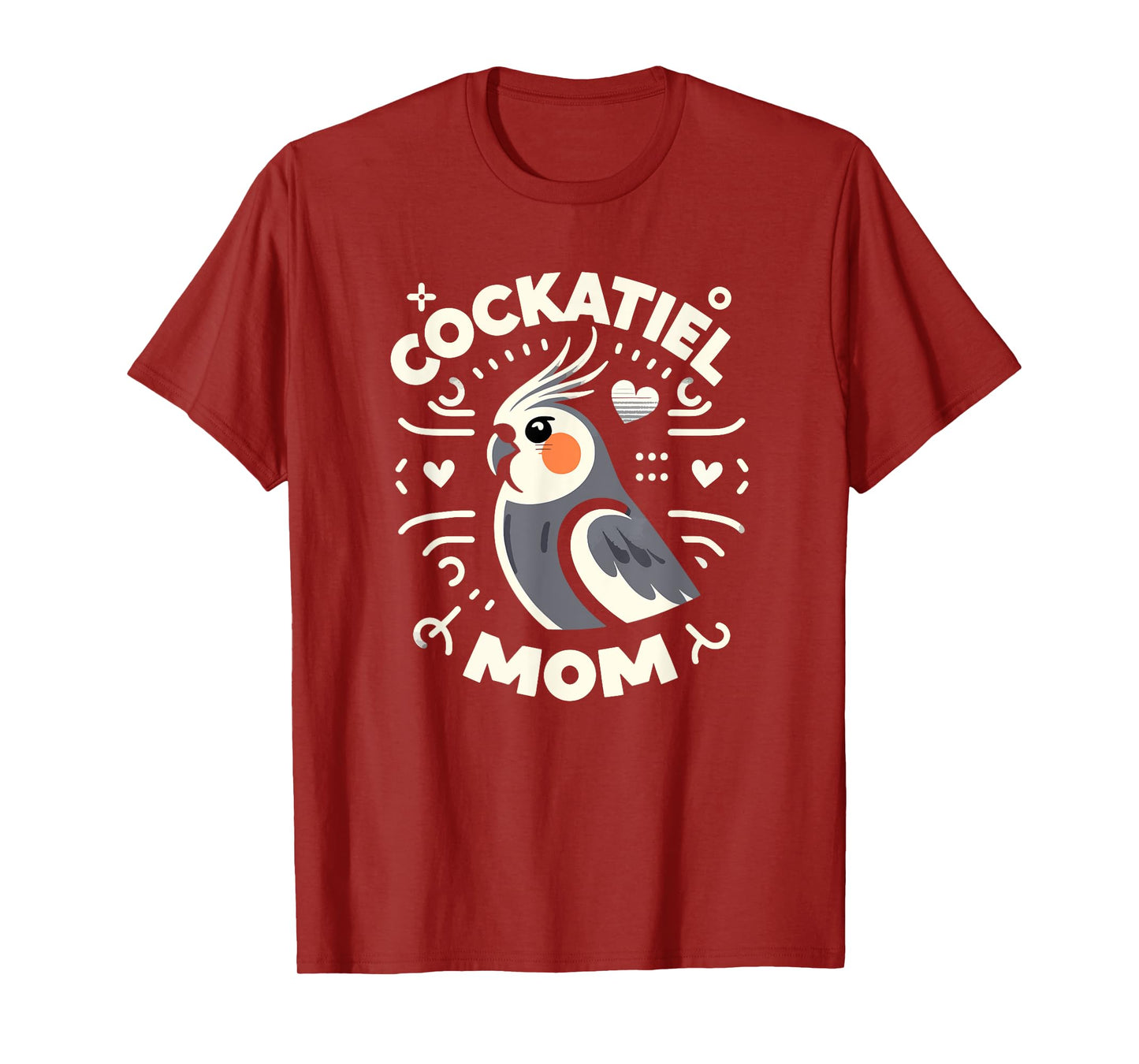 Cockatiel Mom Funny Birdwatching Birdwatcher Bird Lover Cute T-Shirt