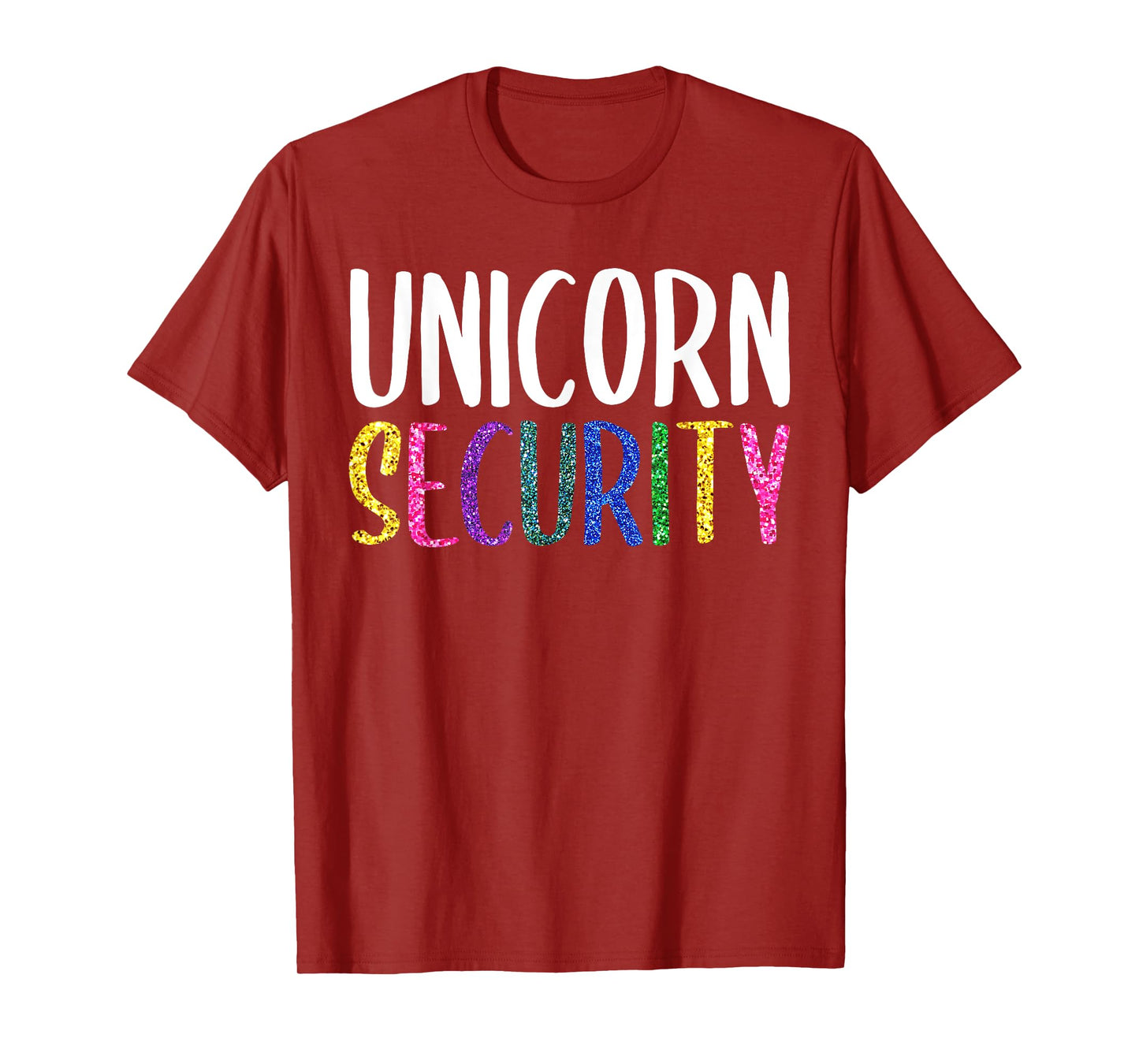 Halloween Dad Mom Daughter Adult Costume, Unicorn Security T-Shirt