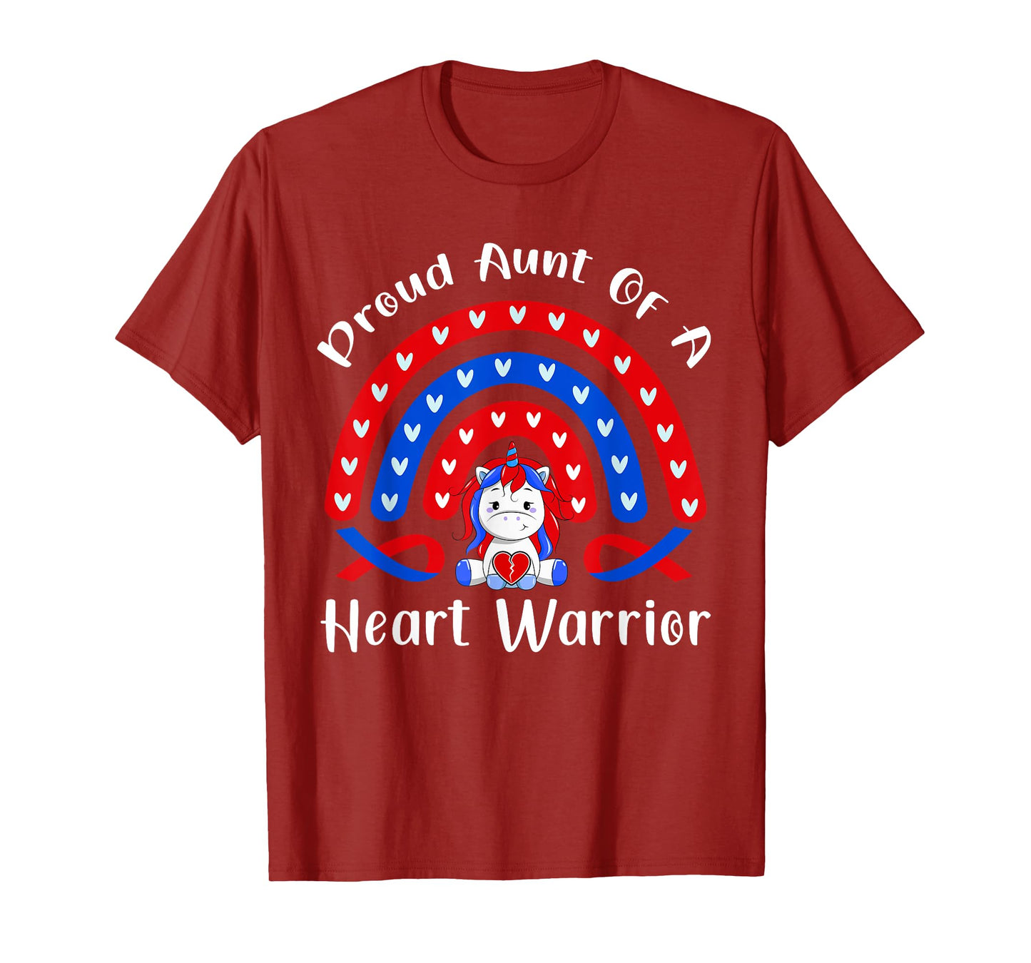 Proud Aunt Of A Heart Warrior Congenital Heart Defect Unicor T-Shirt