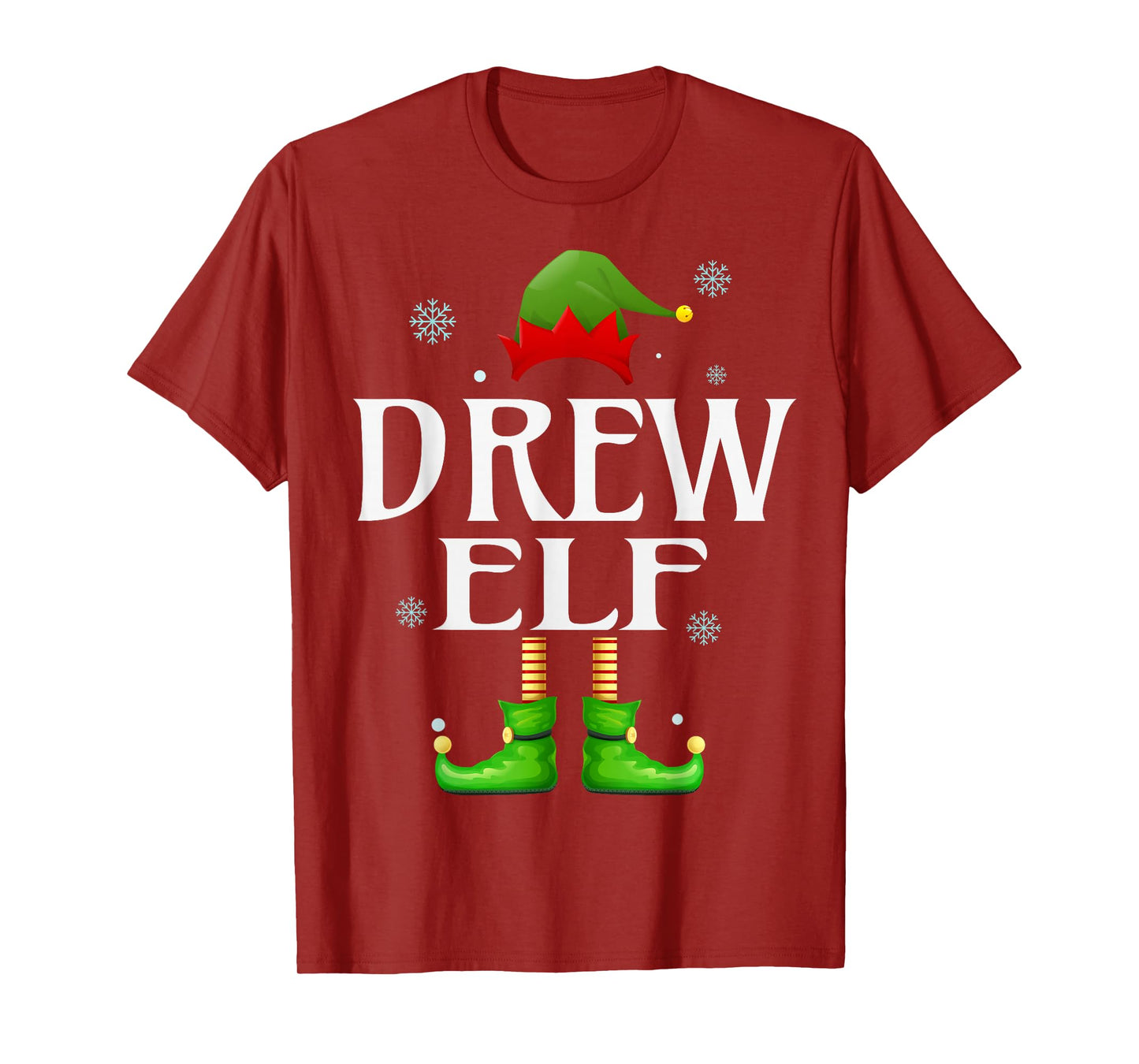 Drew Elf Xmas Funny Men's Family Matching Christmas Drew T-Shirt
