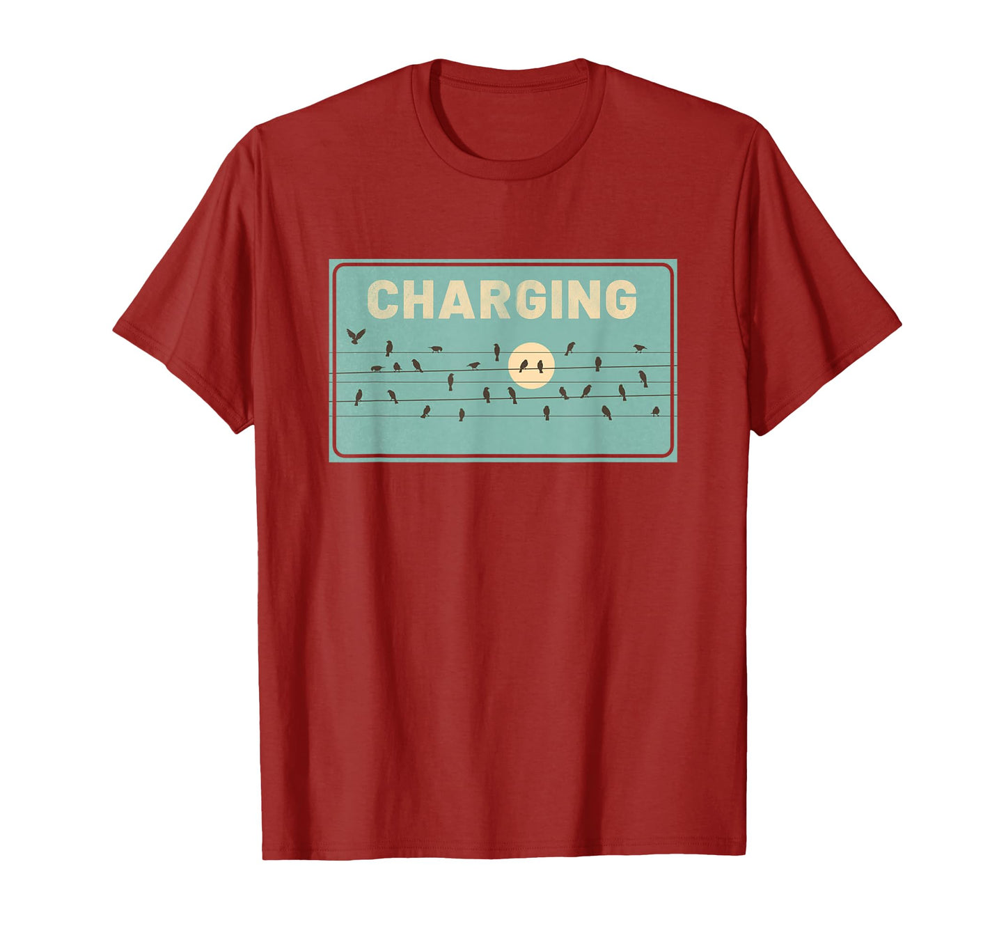 Birds Charging on Powerlines T-Shirt