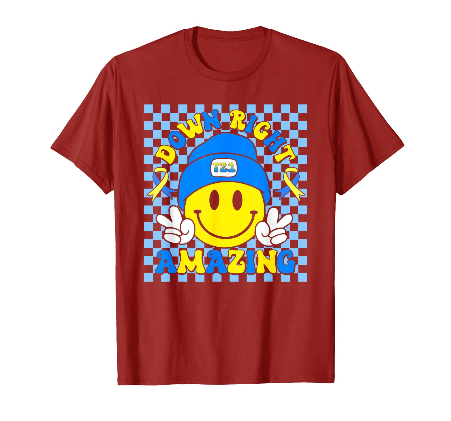 Down Right Amazing Smile Face Down Syndrome Awareness Kids T-Shirt
