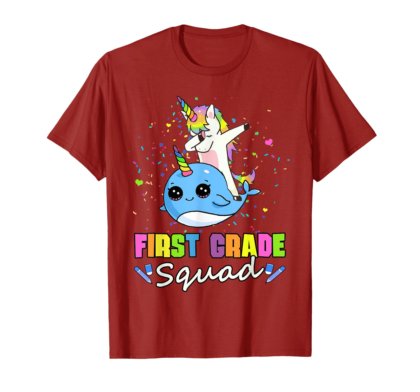 Team 1st Grade Unicorn Narwhal First Grade Squad T-Shirt