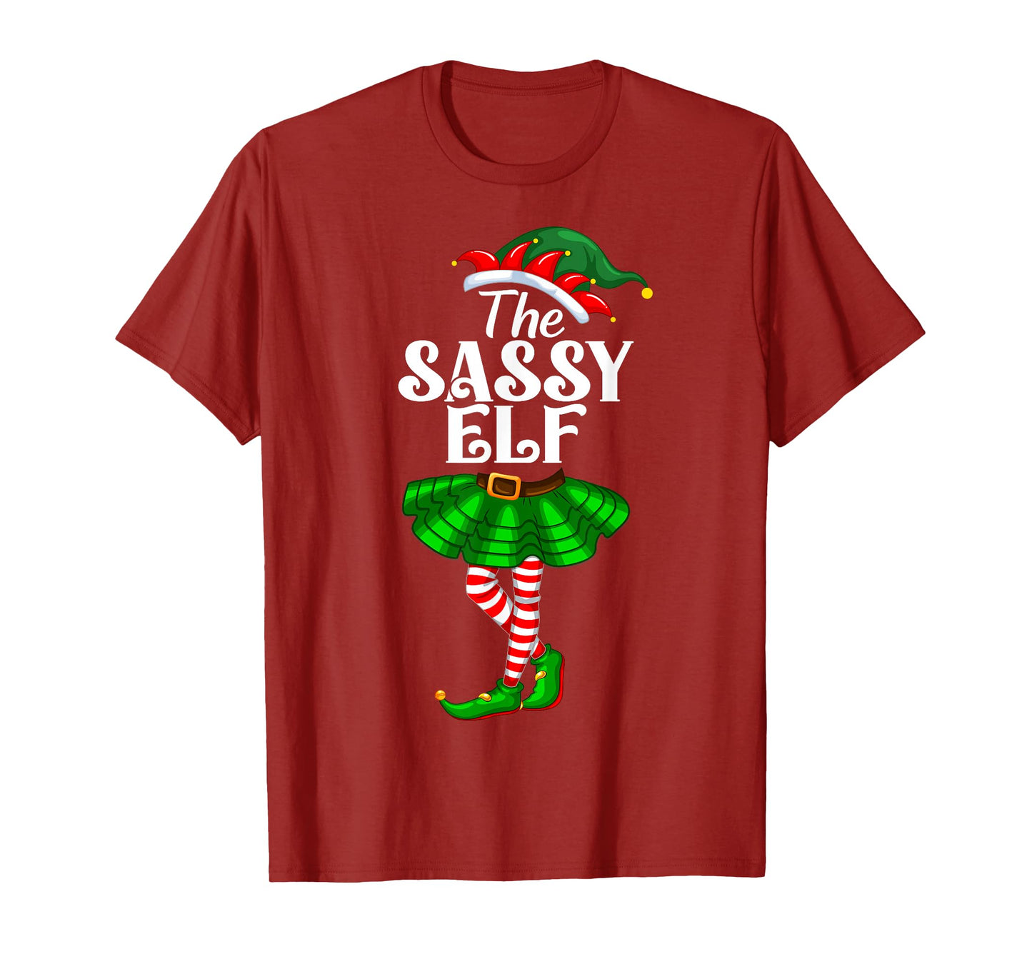The Sassy Elf Xmas Funny Christmas Matching Family Pajama T-Shirt