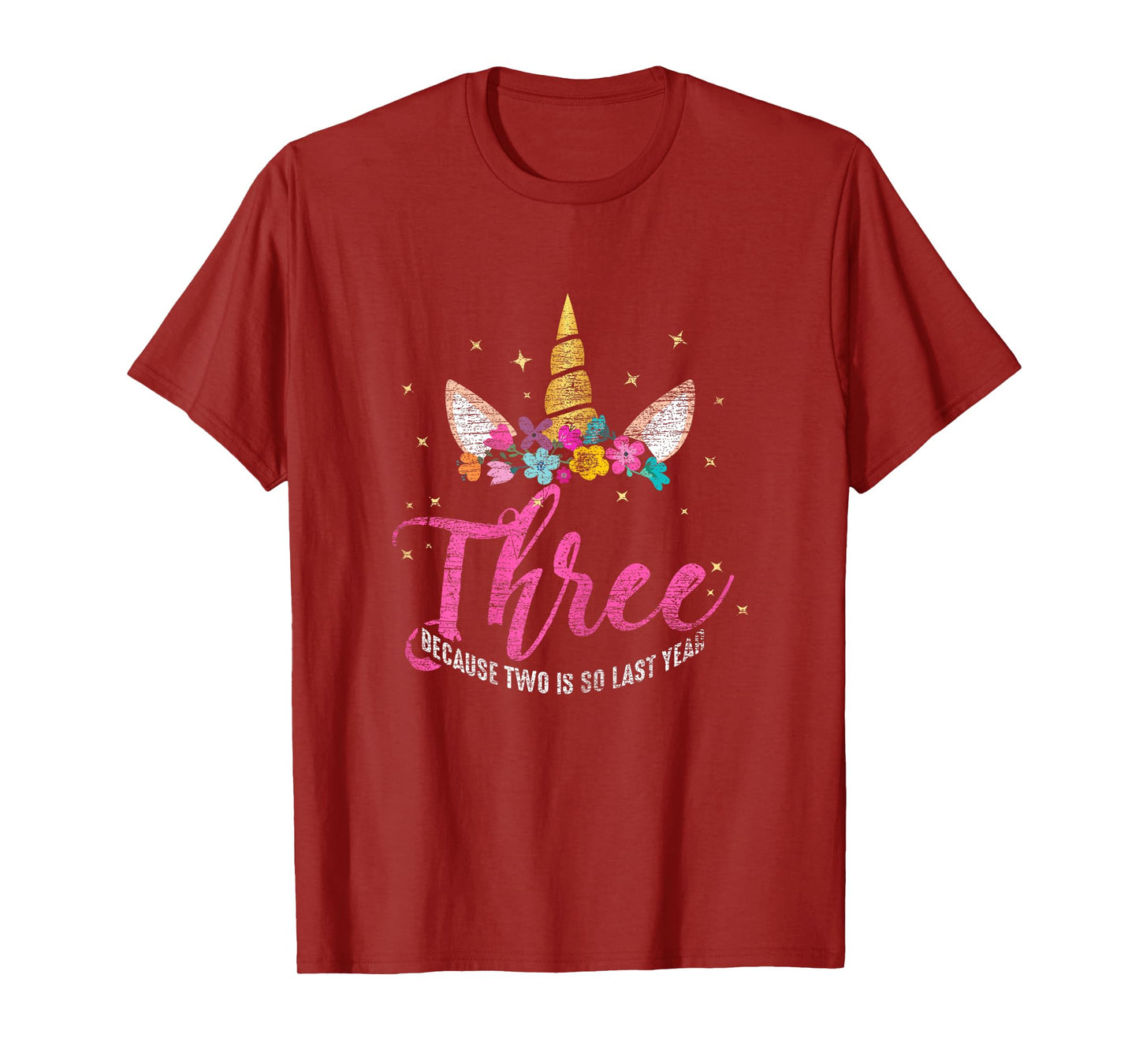 3 Years Old Birthday Girl Gifts Unicorn 3rd Birthday T-Shirt