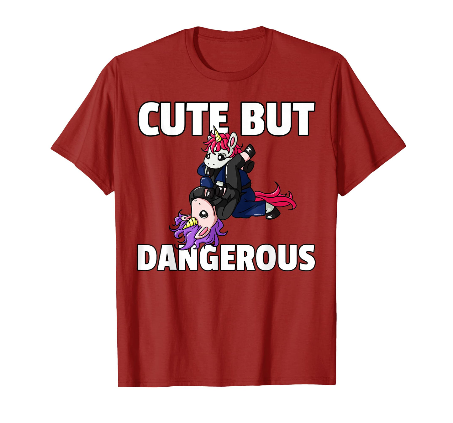 Cute But Dangerous Jiu Jitsu Unicorn Girl T-Shirt