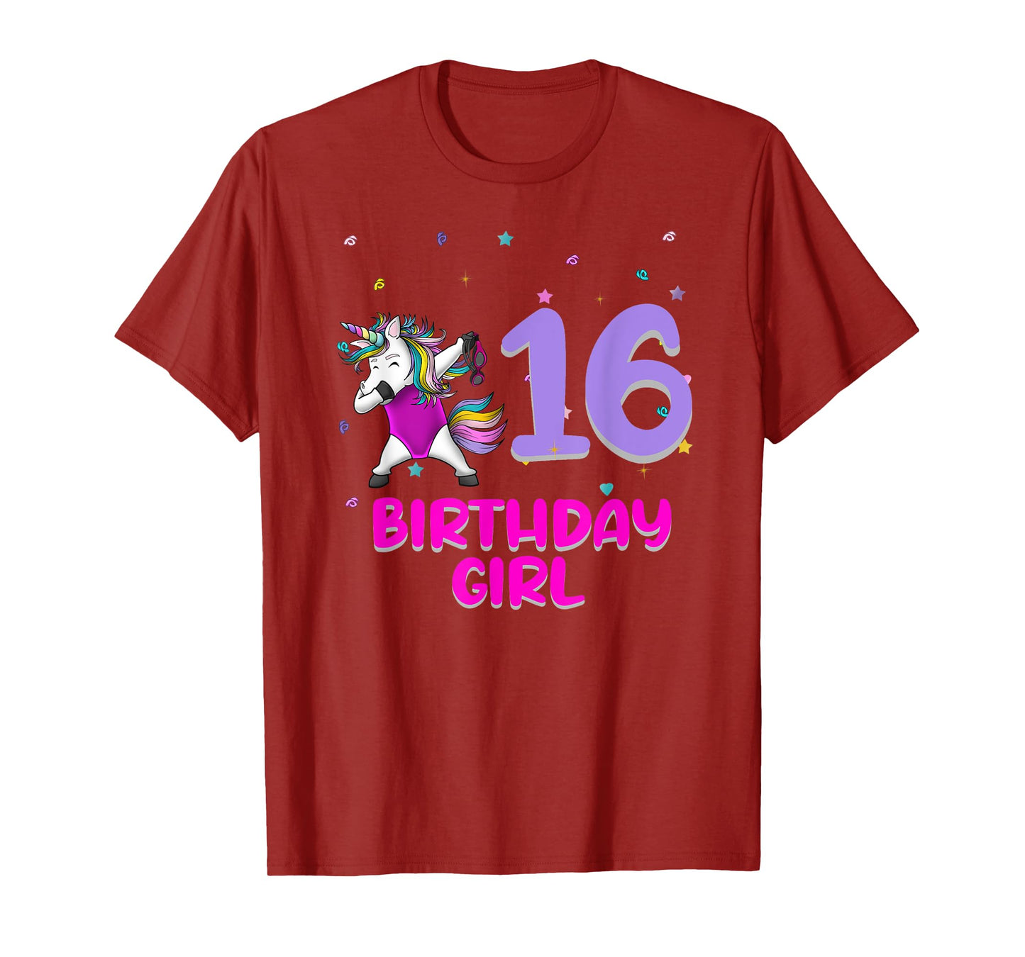 Unicorn Swimsuit 16th Birthday Girl Love Funny 16 Years Old T-Shirt