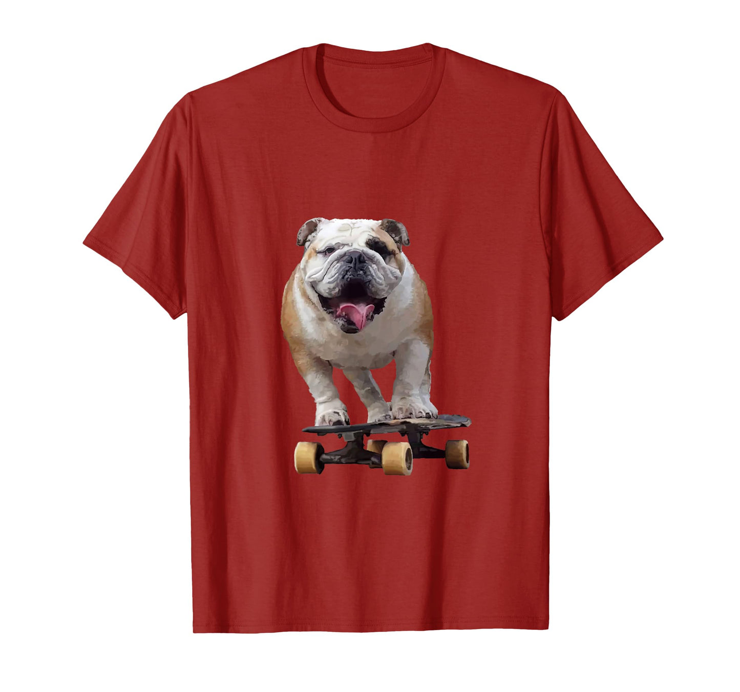 Funny Skateboarding Bulldog T-Shirt