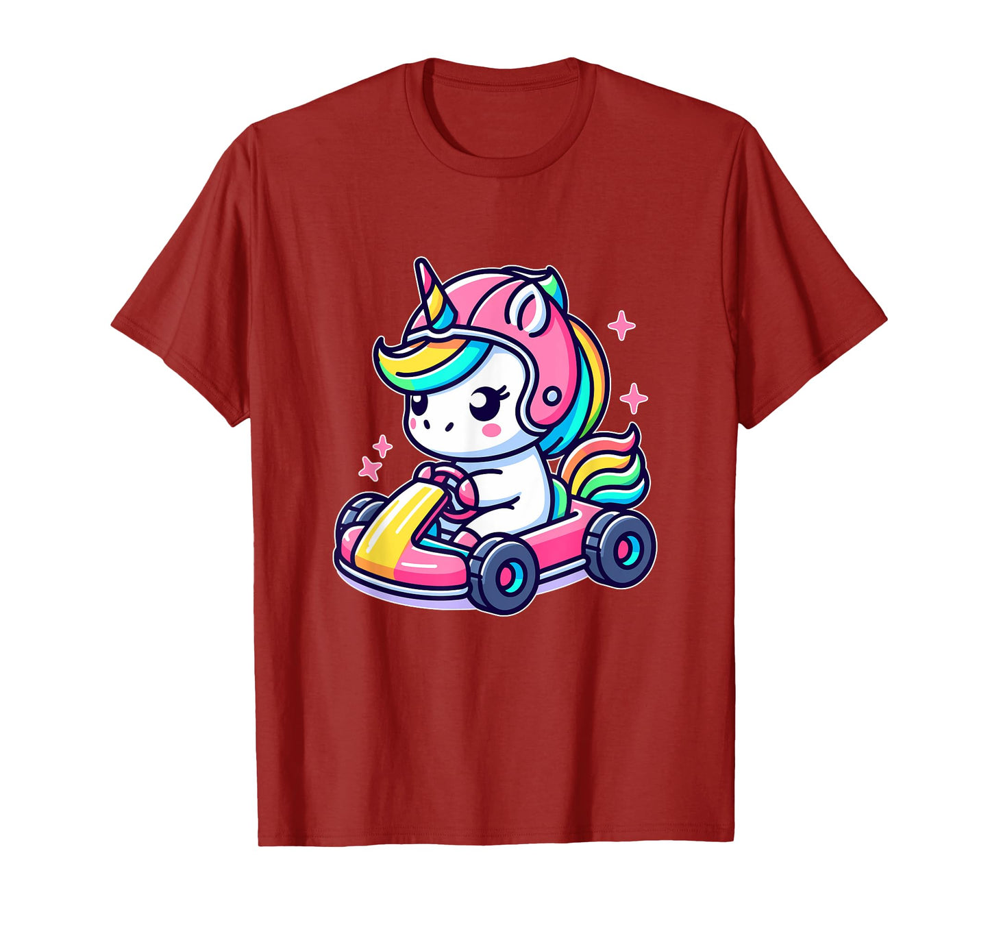 Cute Unicorn Go Kart Racing Girl T-Shirt
