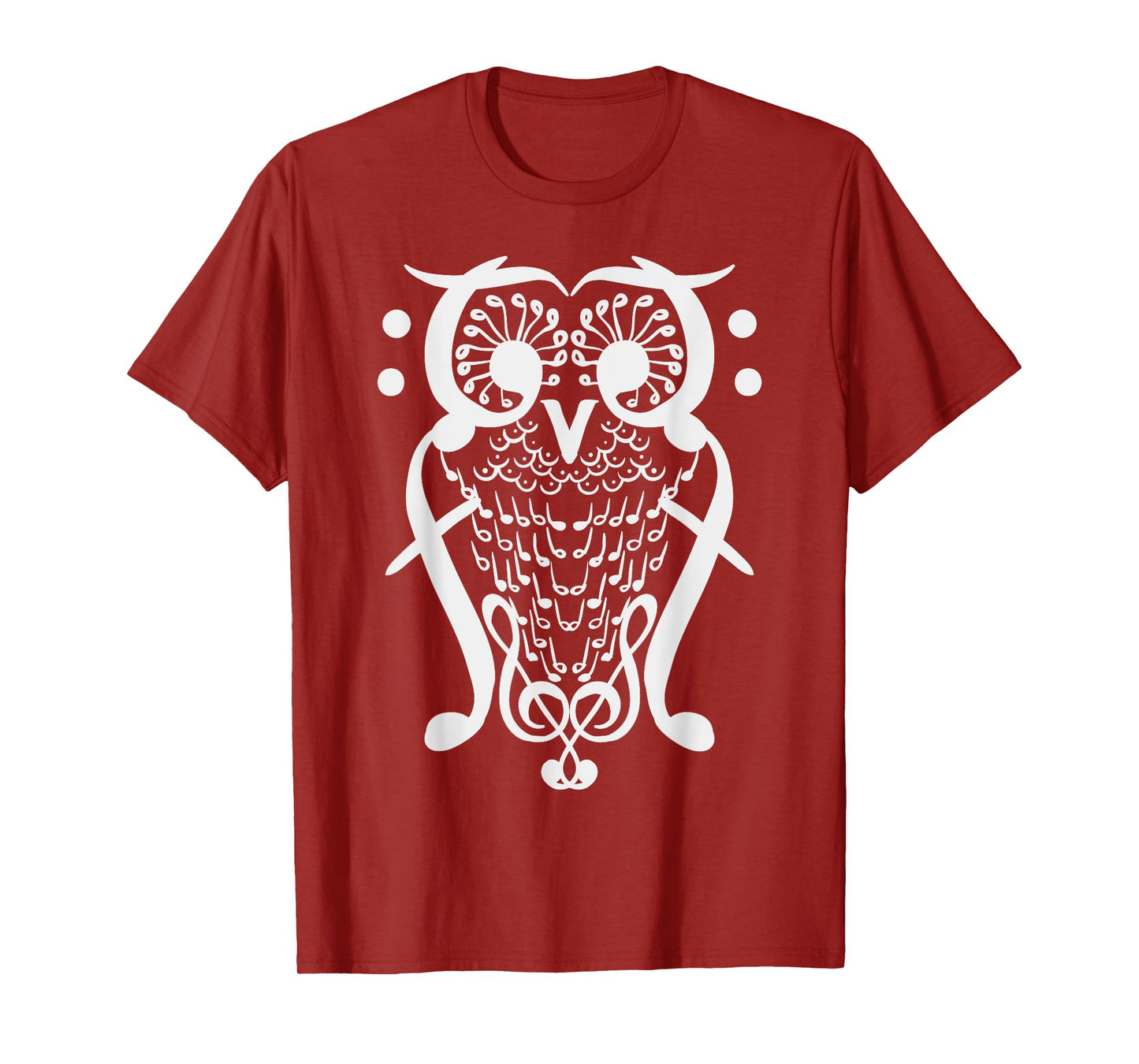 Music Note Owl Shirt Musicians Teacher Birthday Gift Bird T-Shirt