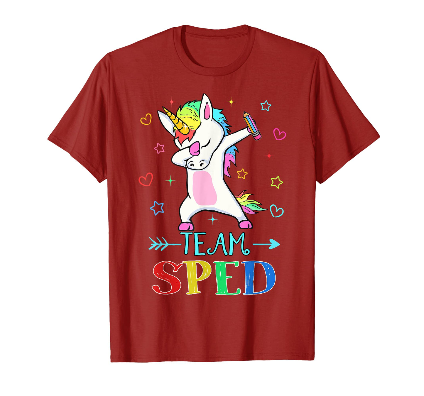 Team Sped Dabbing Unicorn Funny Back To School Gift T-Shirt
