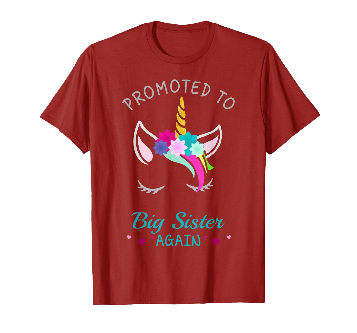 Promoted to Big Sister Again Unicorn T-Shirt