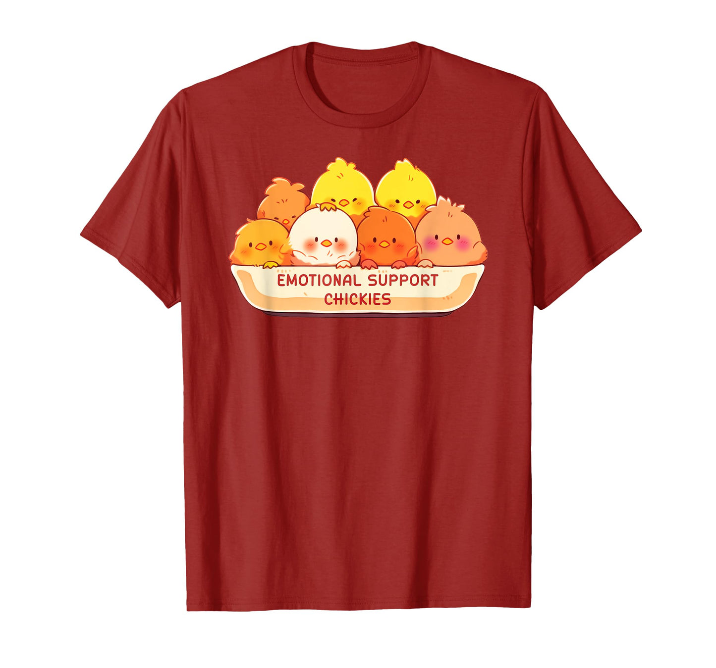 Emotional Support Chickies Cute Kawaii Fruit Cup T-Shirt