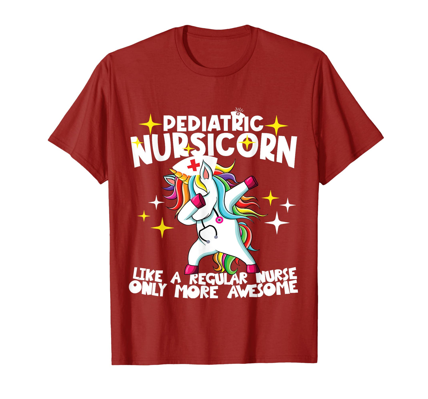 Pediatric Nursicorn Like A Regular Nurse Dabbing Unicorn RN T-Shirt