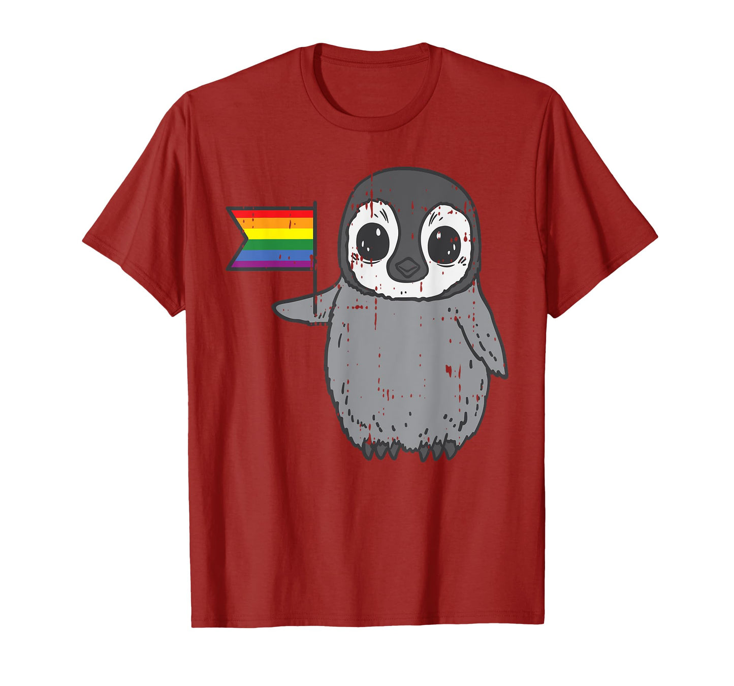 Penguin Rainbow Flag Cute Gay Pride LGBT Animal Lover Gift T-Shirt