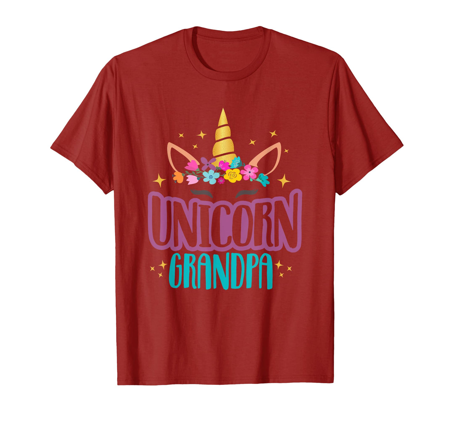 Unicorn Grandpa Unicorns Birthday Party Grandpacorn Matching T-Shirt