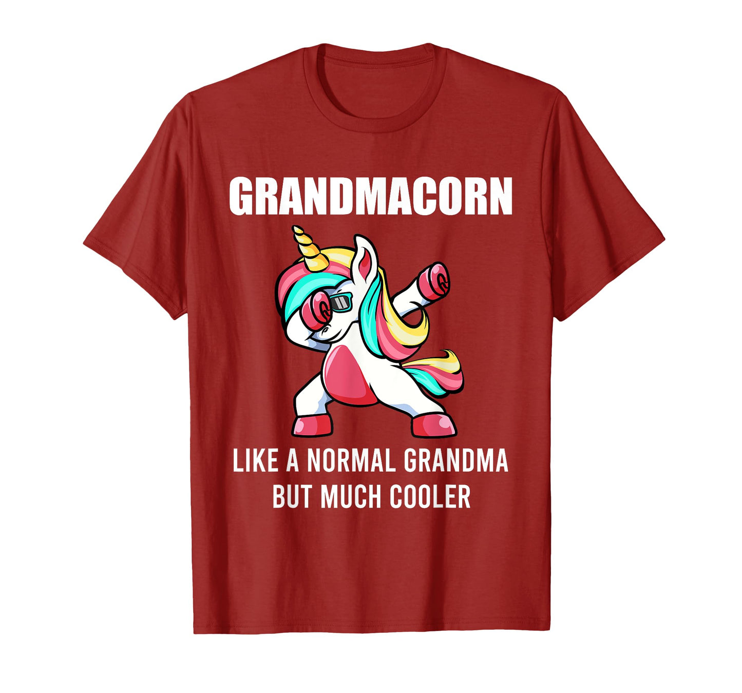 Funny Grandma Unicorn Cute Grandmacorn Dabbing Birthday Gift T-Shirt