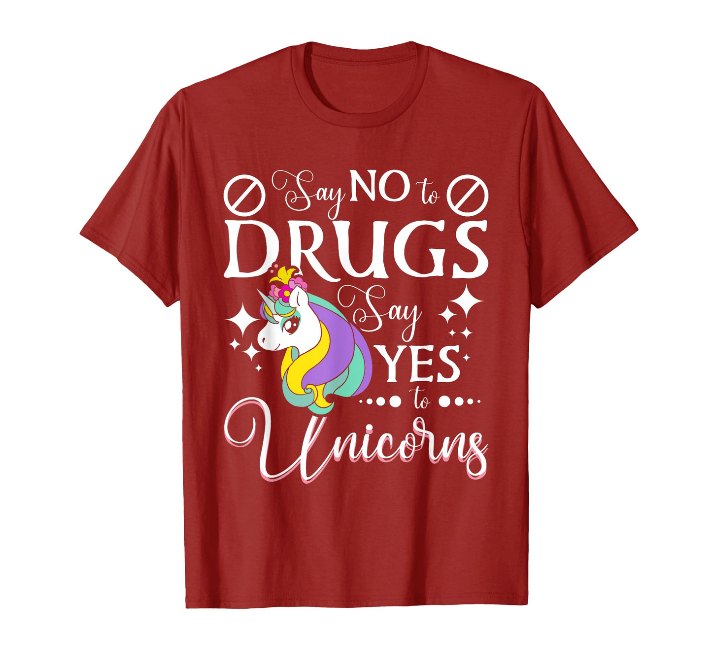 Say No To Drugs Say Yes To Unicorns Red Ribbon Week T-Shirt