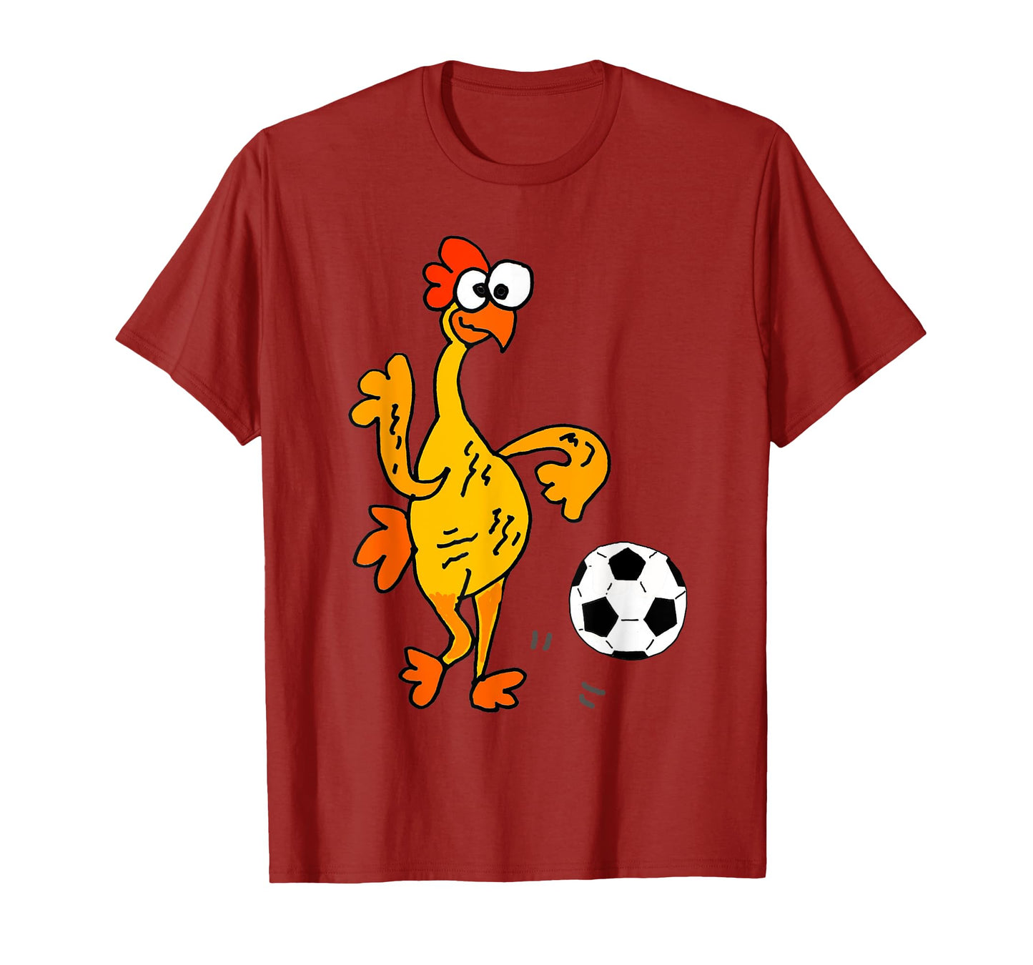 SmileteesSports Funny Rubber Chicken Playing Soccer T-shirt T-Shirt