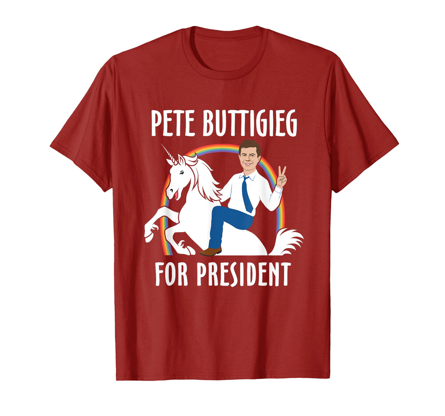 Pete Buttigieg For President Riding Unicorn Funny 2020 T-Shirt